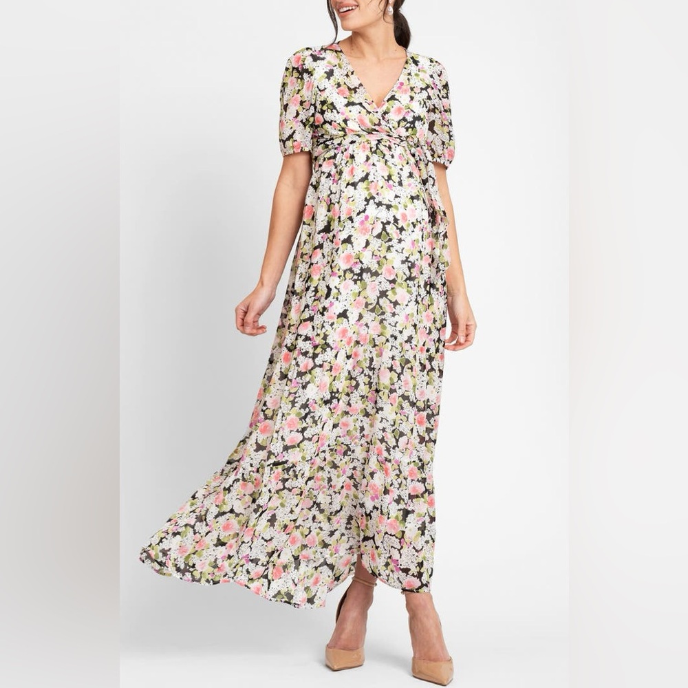 Seraphine Floral Maternity/Nursing Maxi Dress